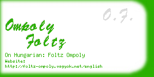 ompoly foltz business card